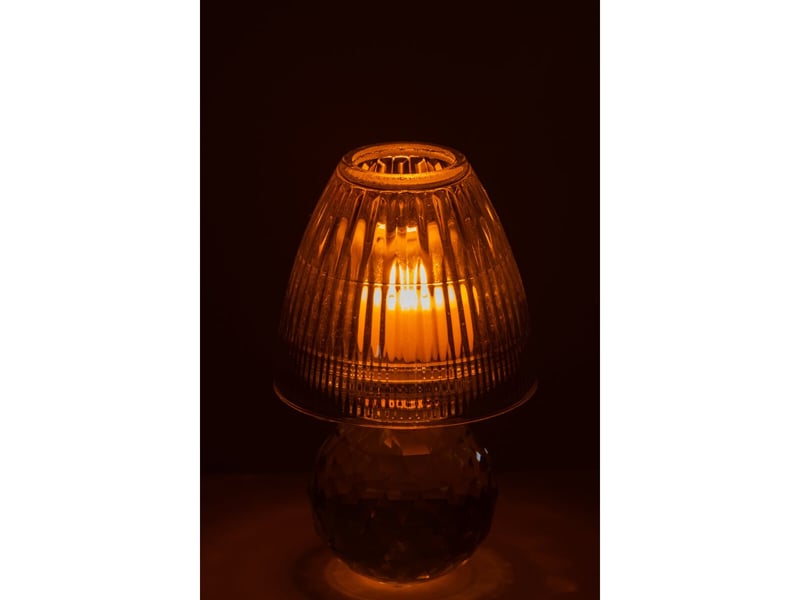  Photophore design en cristal célian 18cm transparent  - Conforama C