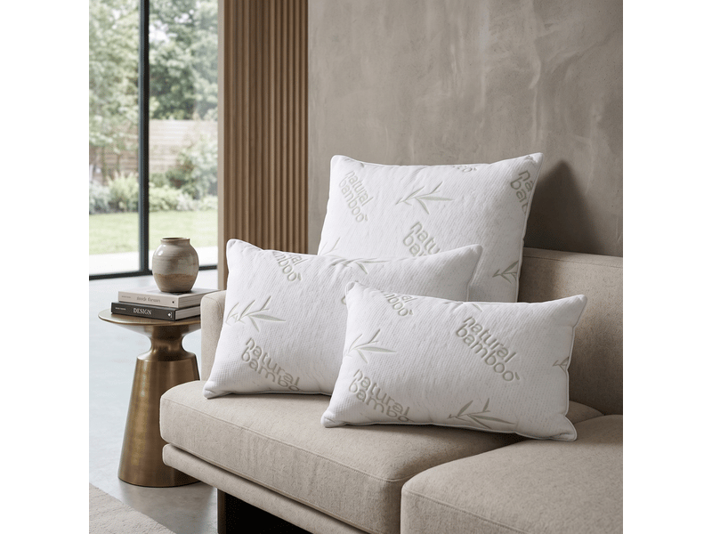  Oreiller moelleux 100% plume de canard - 60x60 cm - housse bambou - collection plume C07-ORP06 60/60 - Conforama B