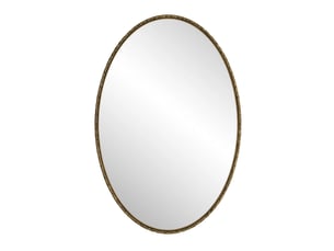 Miroir ovale à fixer coloris doré <strong>PANGIVO</strong>  <strong>W2552P246663</strong> - 65 cm x 3 cm