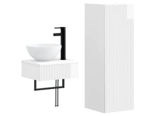 Ensemble de mobilier de salle de bain 2 pcs blanc brillant shl6854
