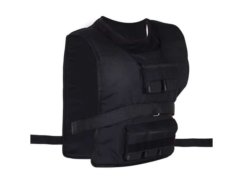  Veste lesté réglable 30 kg noir en oxford et fer, 36 x 52 cm, répartition du poids avant et arrière  - Conforama A