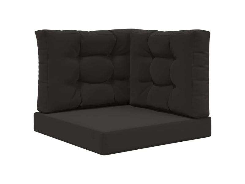  Coussin de canapé d'extérieur, coussin de chaise polyester noir 60 x 60 cm cf54128  - Conforama A