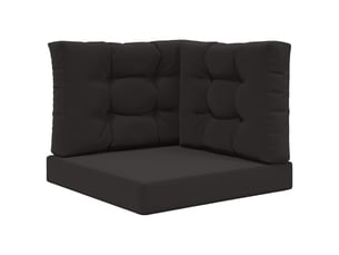 Coussin de canapé d'extérieur, coussin de chaise polyester noir 60 x 60 cm cf54128