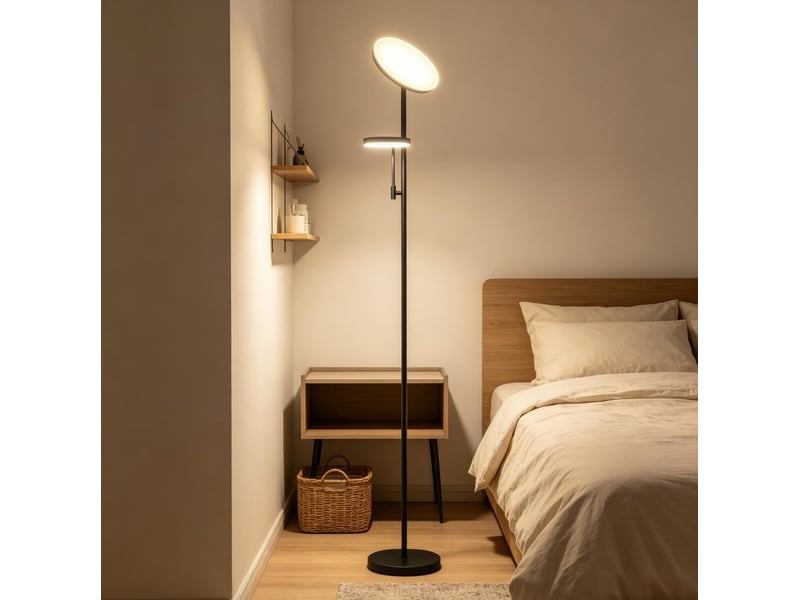  Lampadaire led double éclairage réglable 42 w homvra  - Conforama B
