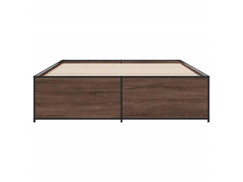  Lit double- lit adulte -  cadre de lit sans matelas chêne marron 140x200 cm  - Conforama C