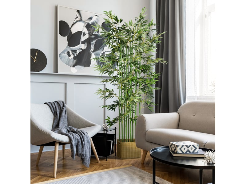  Bambou artificiel 180 cm en pot vert  - Conforama B