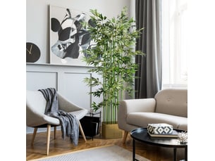 Bambou artificiel 180 cm en pot vert