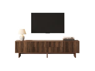 Meuble tv coloris bois foncé 180 cm   