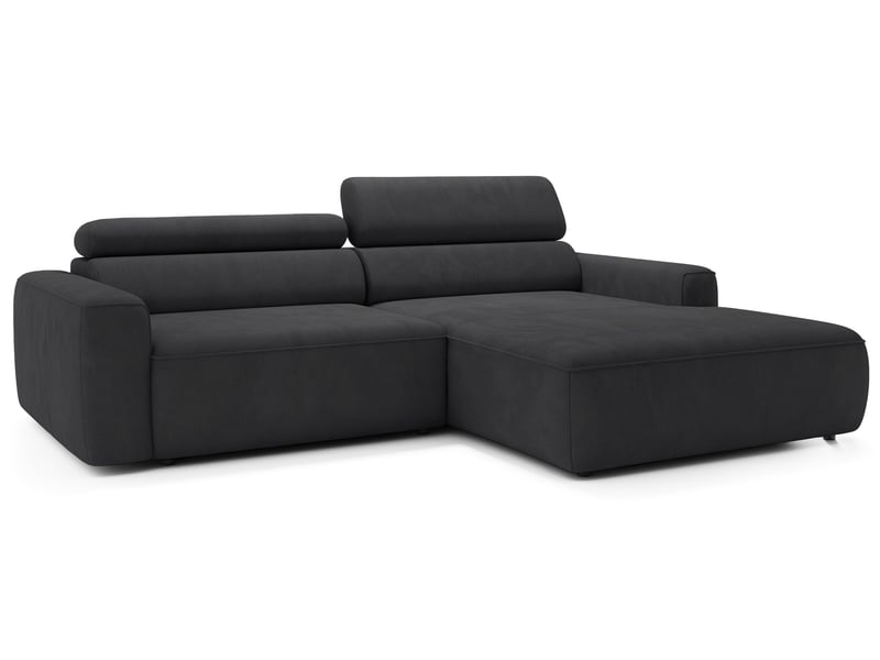 Selsey fando - canapé d'angle - 252 cm - velours gris foncé Fando - Conforama D