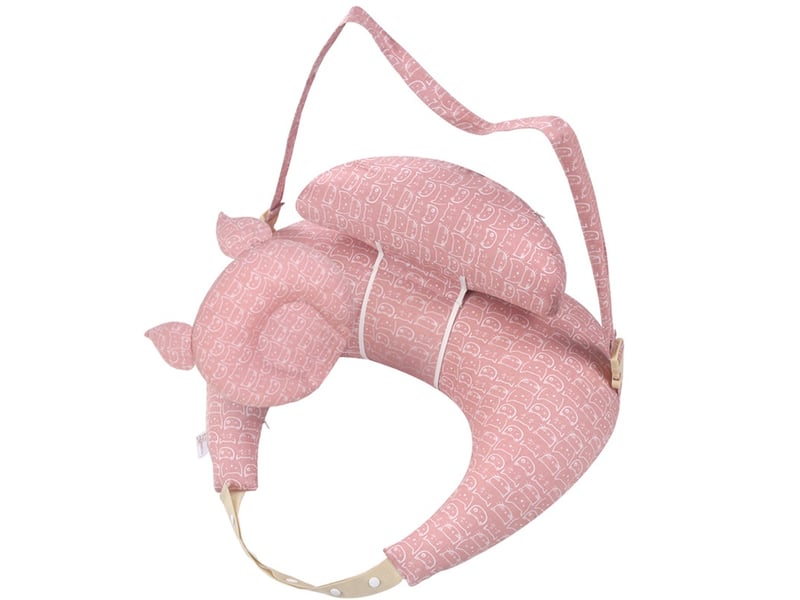  Coussin d'allaitement ergonomique avec bandoulière – rose  - Conforama A
