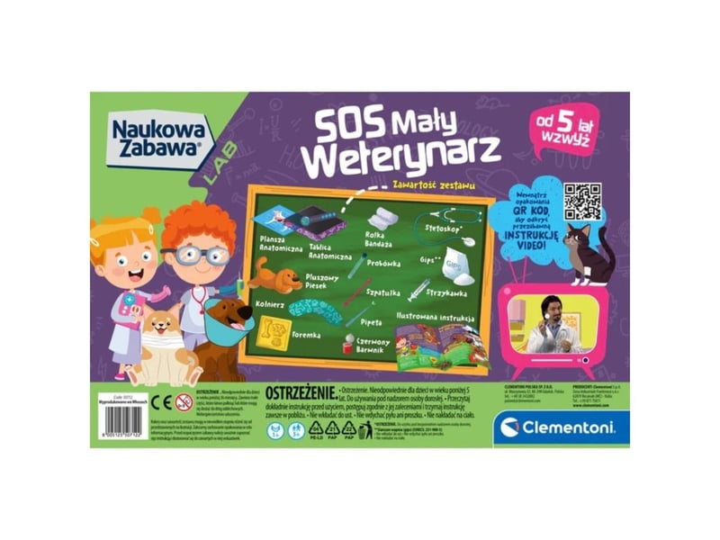  Coffret scientifique clementoni 50712 science  and  jeu - s.o.s petit vétérinaire 8005125507122 - Conforama B