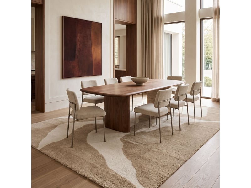  Tapis à reliefs doux à relief géométrique beige 160x230  - Conforama R