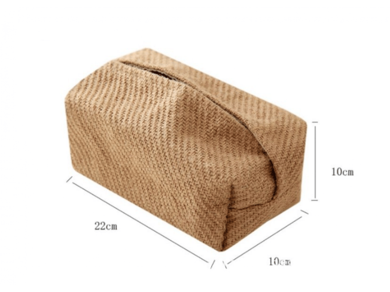  Distributeur de mouchoirs en papier boîte de rangement pour mouchoirs en lin et coton 22x10x10cm accessoires pour porte-distributeur de papier  - Conforama B
