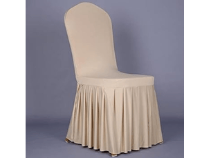 Housse de chaise - champagne 1 paquet de housses de chaise élastiques universelles avec jupe élastique, pour la décoration de chaises, adaptées aux cérémonies de mari, multicolore