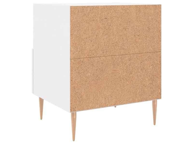  Table de chevet - cabinet de chevet - table de nuit blanc 40x35x47,5 cm bois d’ingénierie  - Conforama E