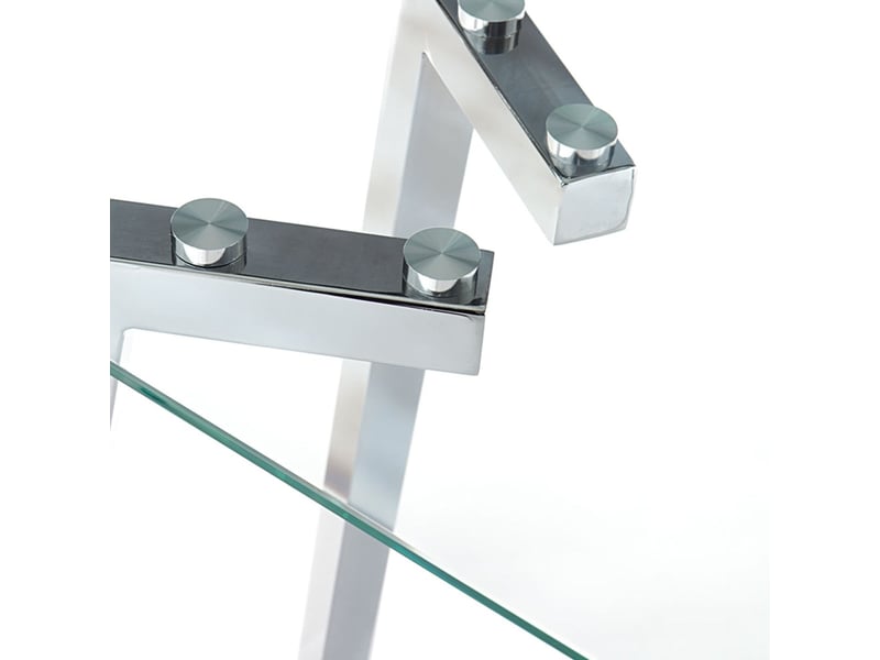 Console d'entrée en verre trempé et métal chromé gilbert  - Conforama C