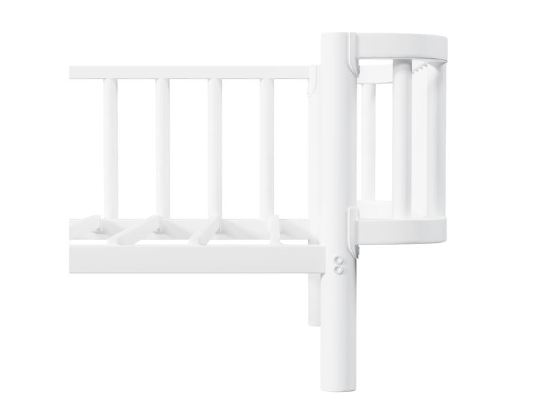  Lit banquette 90x200 cm blanc avec sommier en acier, sans matelas  - Conforama E
