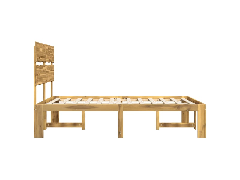  Lit double- lit adulte -  cadre de lit double avec tête de lit rostock blanc 150 x 200 cm  - Conforama D
