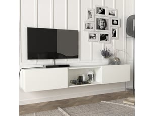 Meuble tv coloris blanc 180 cm Paltamo
