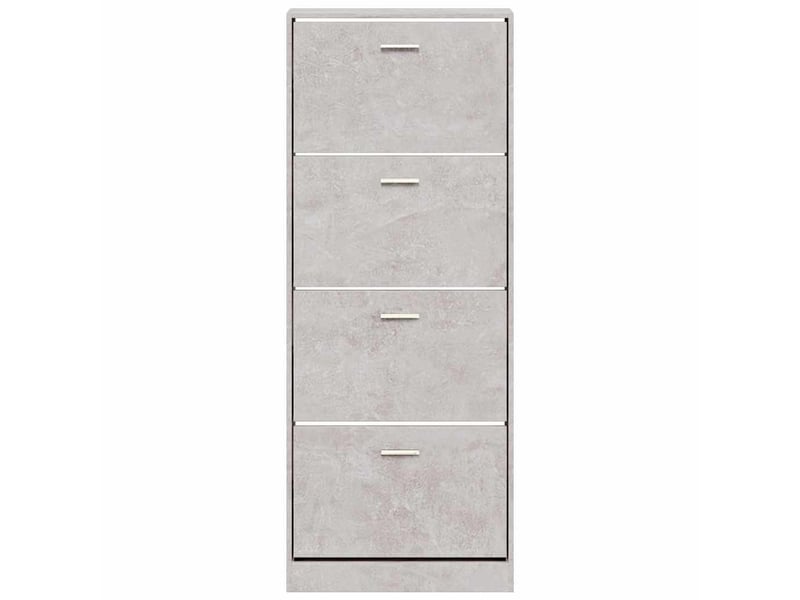  Meuble à chaussure, armoire à chaussures gris béton 59x17x150 cm bois d'ingénierie  - Conforama D