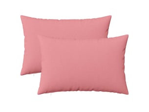 Lot de 2 coussins avec oreiller, coussins décoratifs heerlen rose tissu cf50299