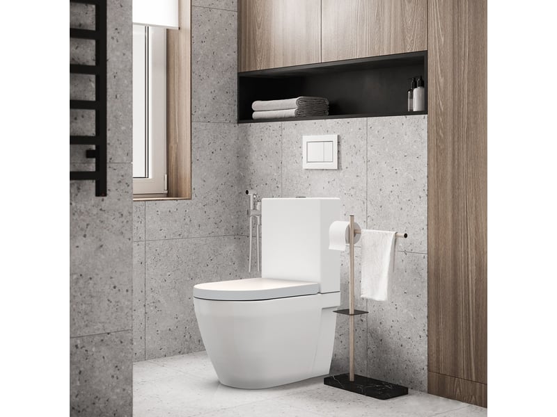  Abattant wc duroplast forme d blanc, soft-close, quick-release, charnières inox réglables, couvercle robuste, full surround PHO_0R8P5B1S - Conforama B