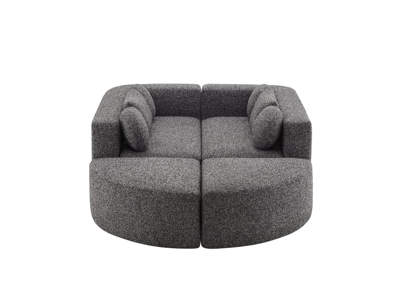  Canapé convertible, canapé-lit – noir, en chenille, sans montage, style cloud  - Conforama B