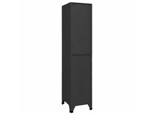 Armoire à casier, rangement de bureau anthracite 38x45x180 cm acier shl6082
