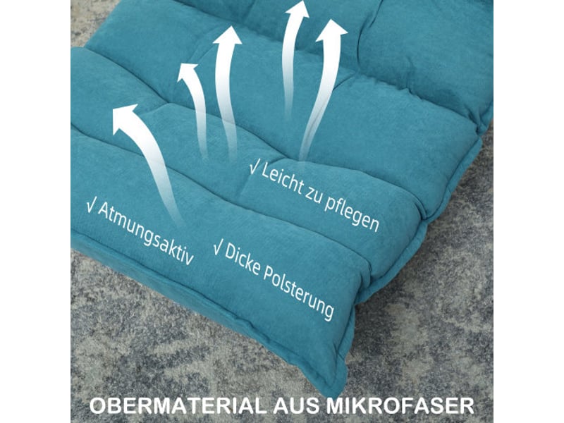  Fauteuil de sol pivotant et réglable bleu, fauteuil relax pour méditation, salon et bureau  - Conforama E