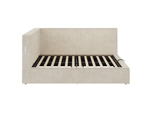 Lit coffre 140x190 cm DZMDIP   coloris beige