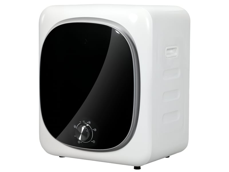  Séchoir linge portable - 800w 60°c max. - 5 modes - installation murale ou à poser - blanc noir  - Conforama A