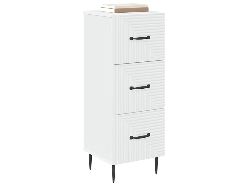  Armoire de rangement bureau, armoire à tiroirs blanc 33 x 34,5 x 89,5 cm bois d'ingénierie  - Conforama C