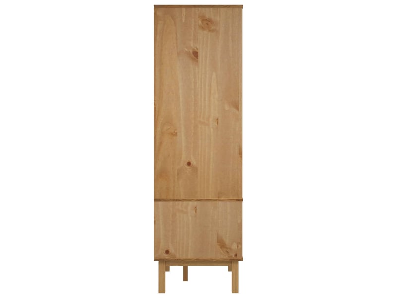  Armoire chambre, armoire de rangement otta noir 76,5x53x172 cm bois de pin massif  - Conforama E