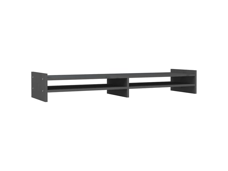  Support de moniteur table meuble bureau 100 x 27 x 15 cm bois de pin solide gris 02_0044846  - Conforama A