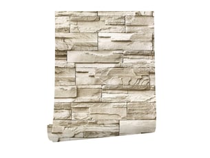 Papier peint auto-adhésif effet brique et pierre – pvc décoratif amovible 0,45x6 m, pour salon, cuisine et chambre