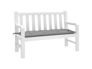 Coussin de banc de jardin, coussin d'assise gris 120x50x7 cm tissu oxford cf52725