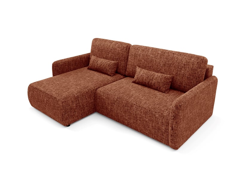  Canapé d'angle convertible livello l orange  - Conforama B