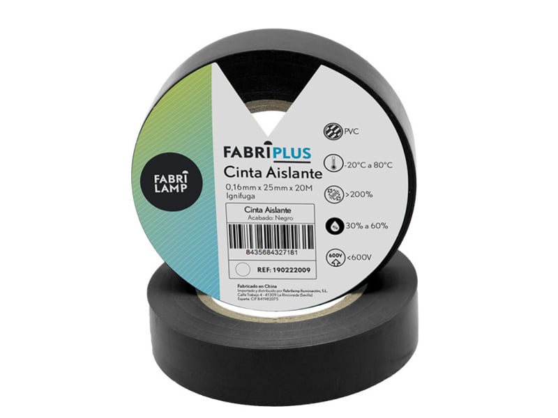  Ruban isolant pvc fabrilamp aislante 25 mm x 20 m noir 190222009 - Conforama A