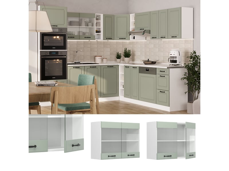  Vicco armoire en verre, mint campagneblanc, 80cm  - Conforama D