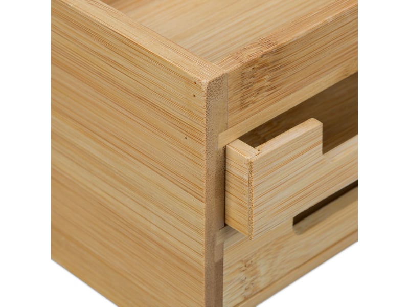  Organiseur de bureau pratique avec tiroirs 9,5 x 12,5 x 15 cm en bambou brun clair 13_0018092  - Conforama D