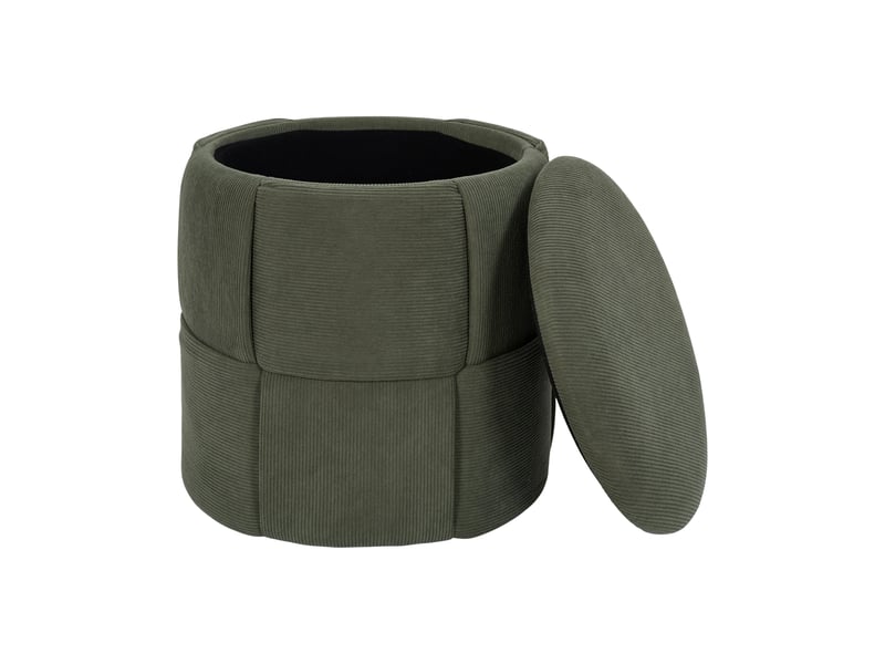 Pouf - home deco factory - jules - rangement - tressé - vert  - Conforama B