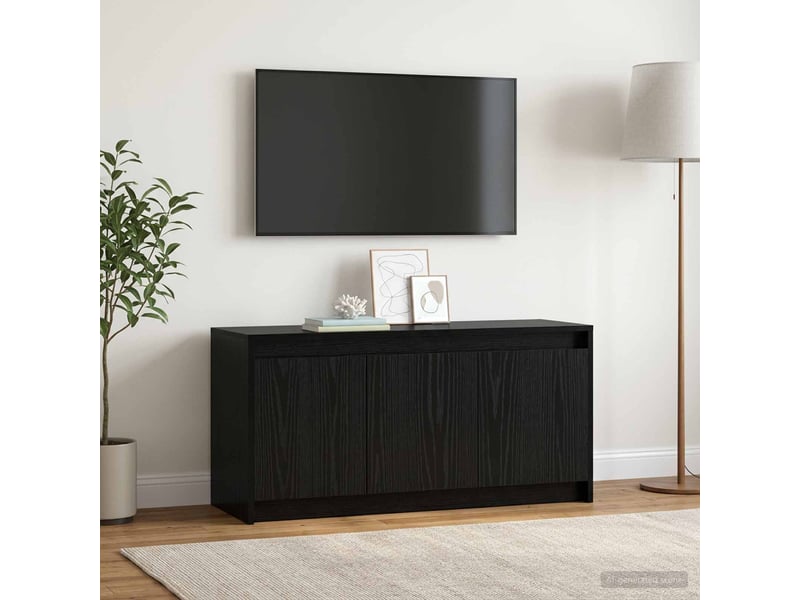  Meuble tv - banc tv - meuble de rangement 100 x 34 x 50 cm chêne noir bois d'ingénierie  - Conforama D