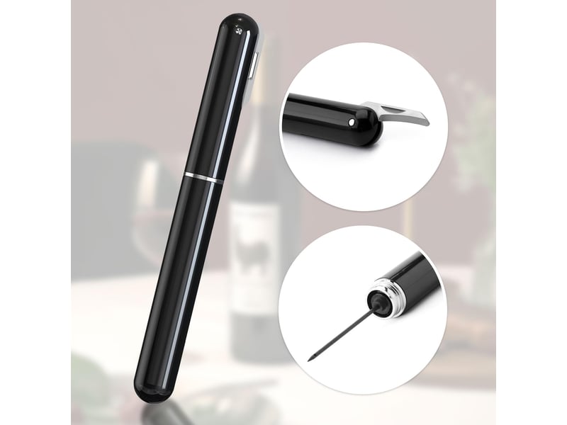 2pcs tire bouchon pompe à air, 2-en-1 tire bouchon avec coupe-papier aluminium, aspect élégant, facile à transporter, pour la maison, le restaurant - Conforama C
