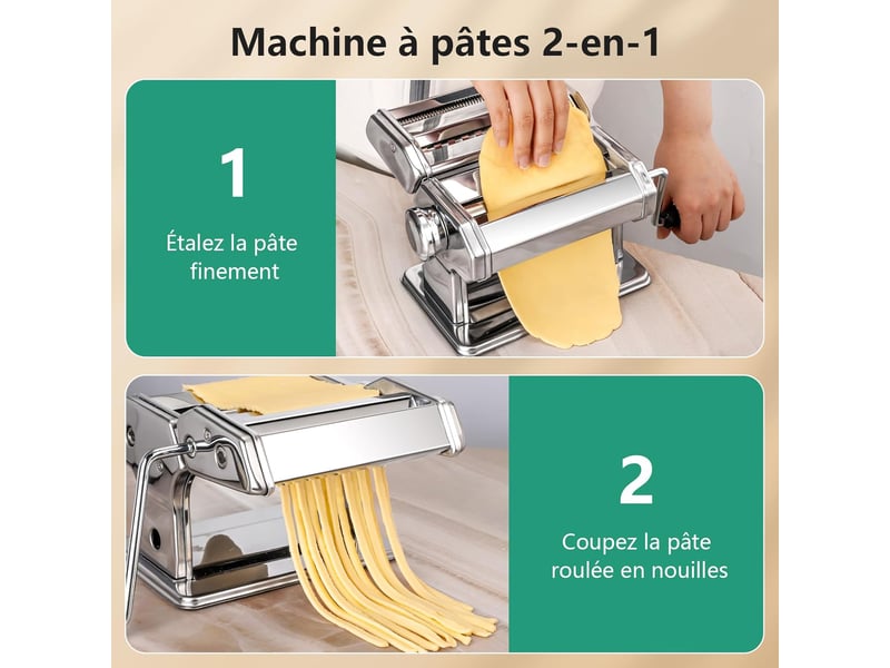  Machine à pâtes manuelle yashe, argenté  - Conforama B