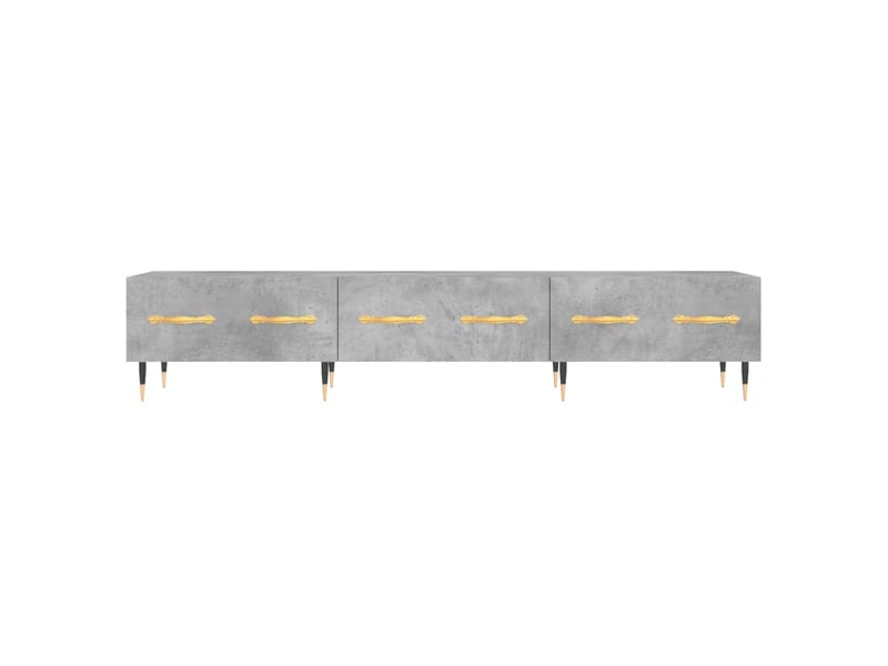  Meuble tv - banc tv - meuble de rangement gris béton 150x36x30 cm bois d'ingénierie  - Conforama E