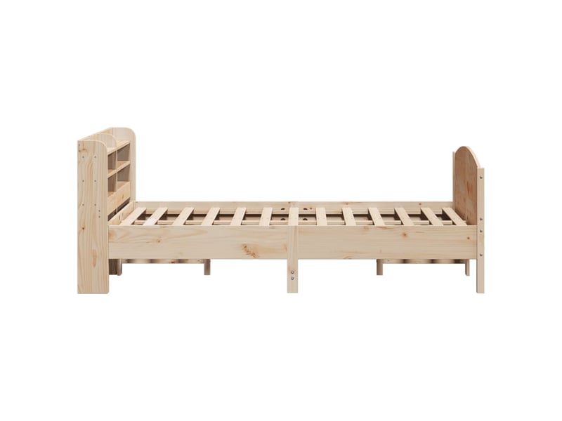 Lit double- lit adulte - cadre de lit sans matelas 150x200 cm bois de pin massif - Conforama D