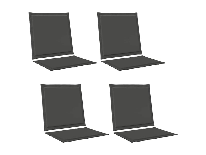  Coussins de siège et de dos polyester anthracite 47 x 45 x 2 cm cf60809  - Conforama A