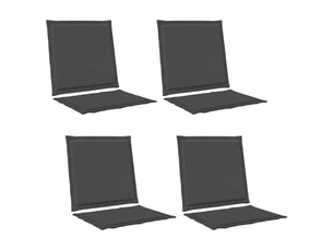 Coussins de siège et de dos polyester anthracite 47 x 45 x 2 cm cf60809