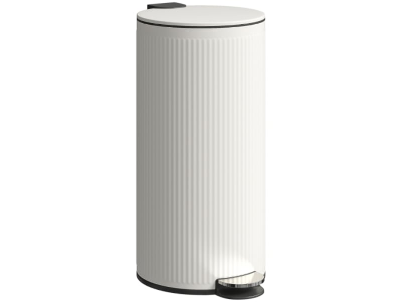 Poubelle à pédale noire 30 l, couvercle soft-close, bac intérieur métal, 36x30x60,5 cm - Conforama A