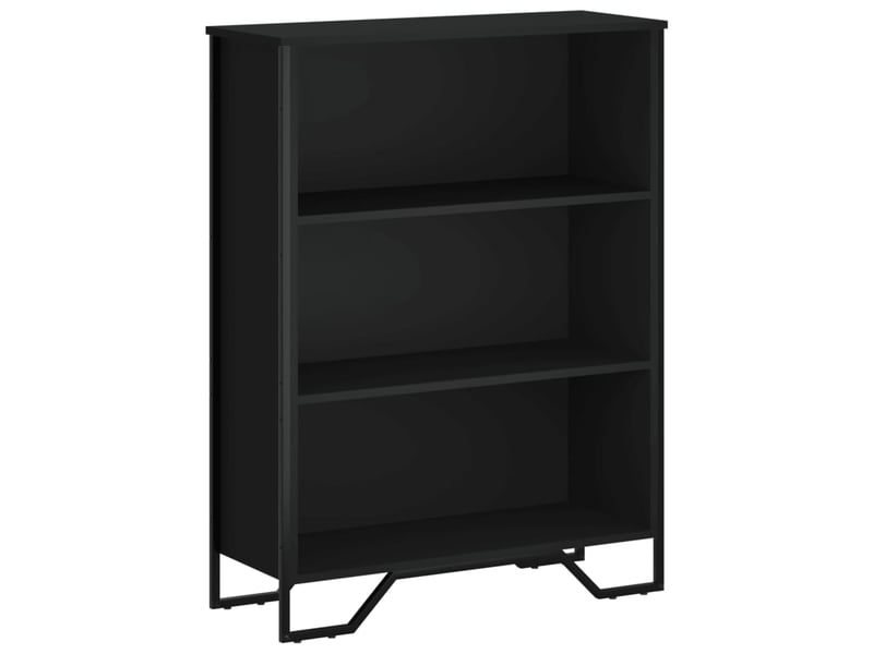  Bibliothèque, meuble de rangement salon noir 80x31x106 cm bois d'ingénierie  - Conforama A